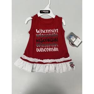 Wisconsin Sleeveless Ruffle Hem Dress for Toddler